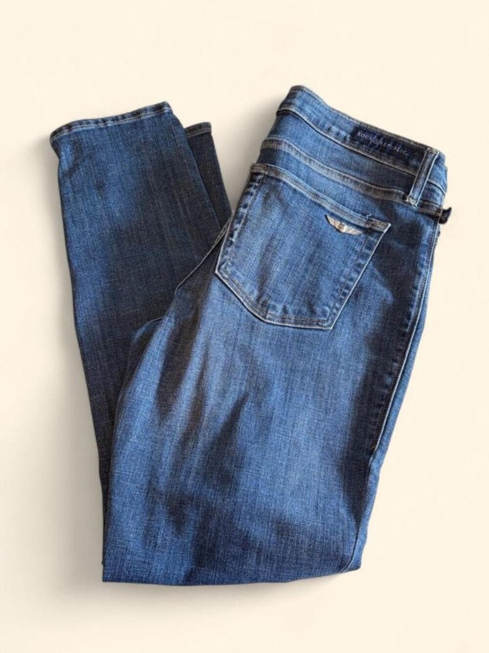 Rock and Republic Women's Blue Jeans, size 16.